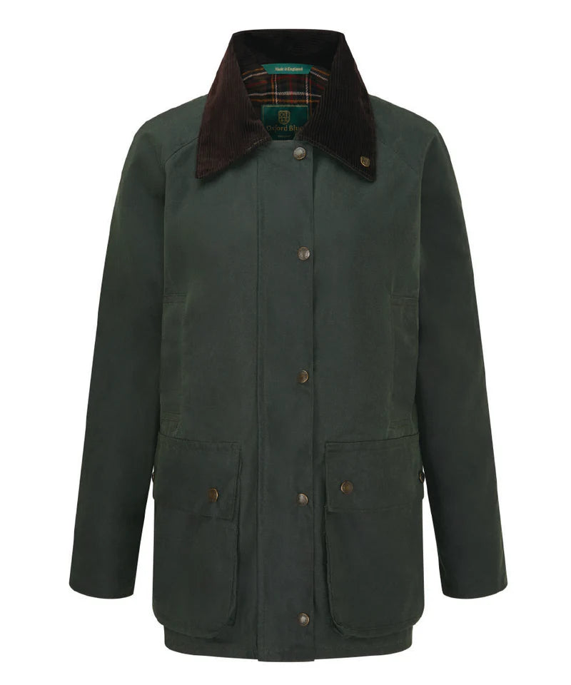 Oxford Blue | Countrygirl Waxed Cotton Jacket - Green