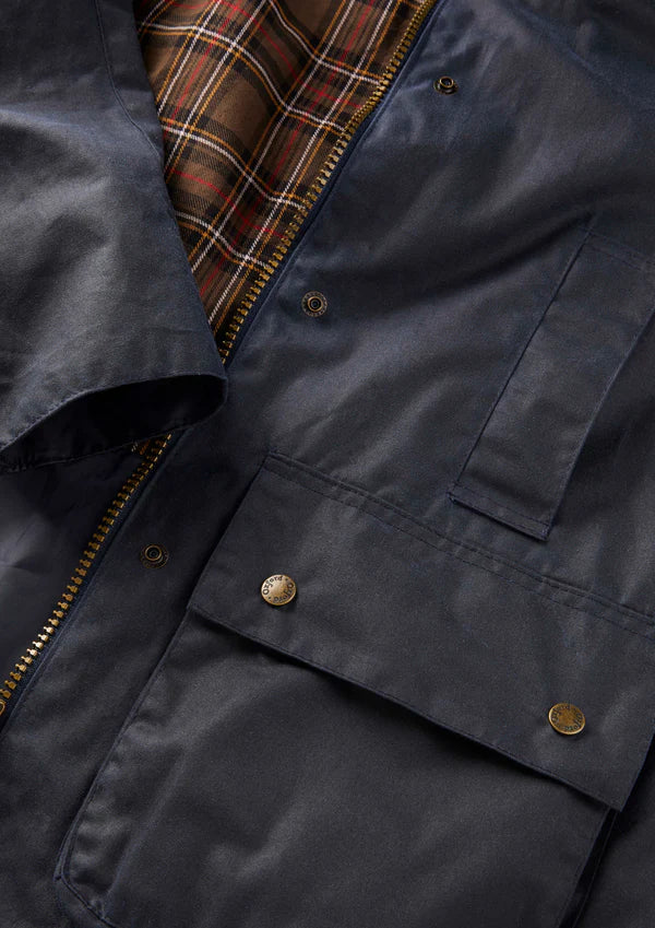 Oxford Blue | Countrygirl Waxed Cotton Jacket - Navy