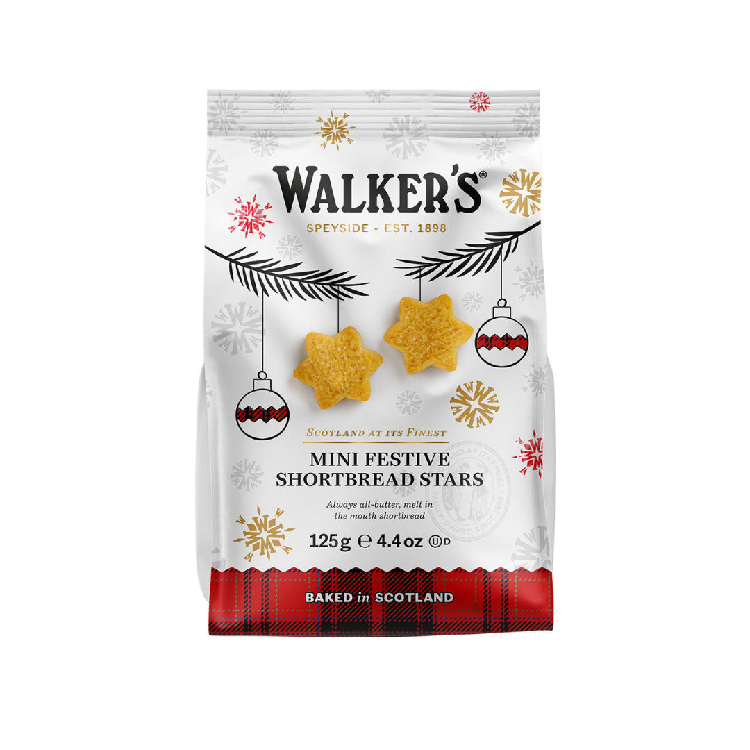 Walkers | Mini Festive Shortbread Stars 125g