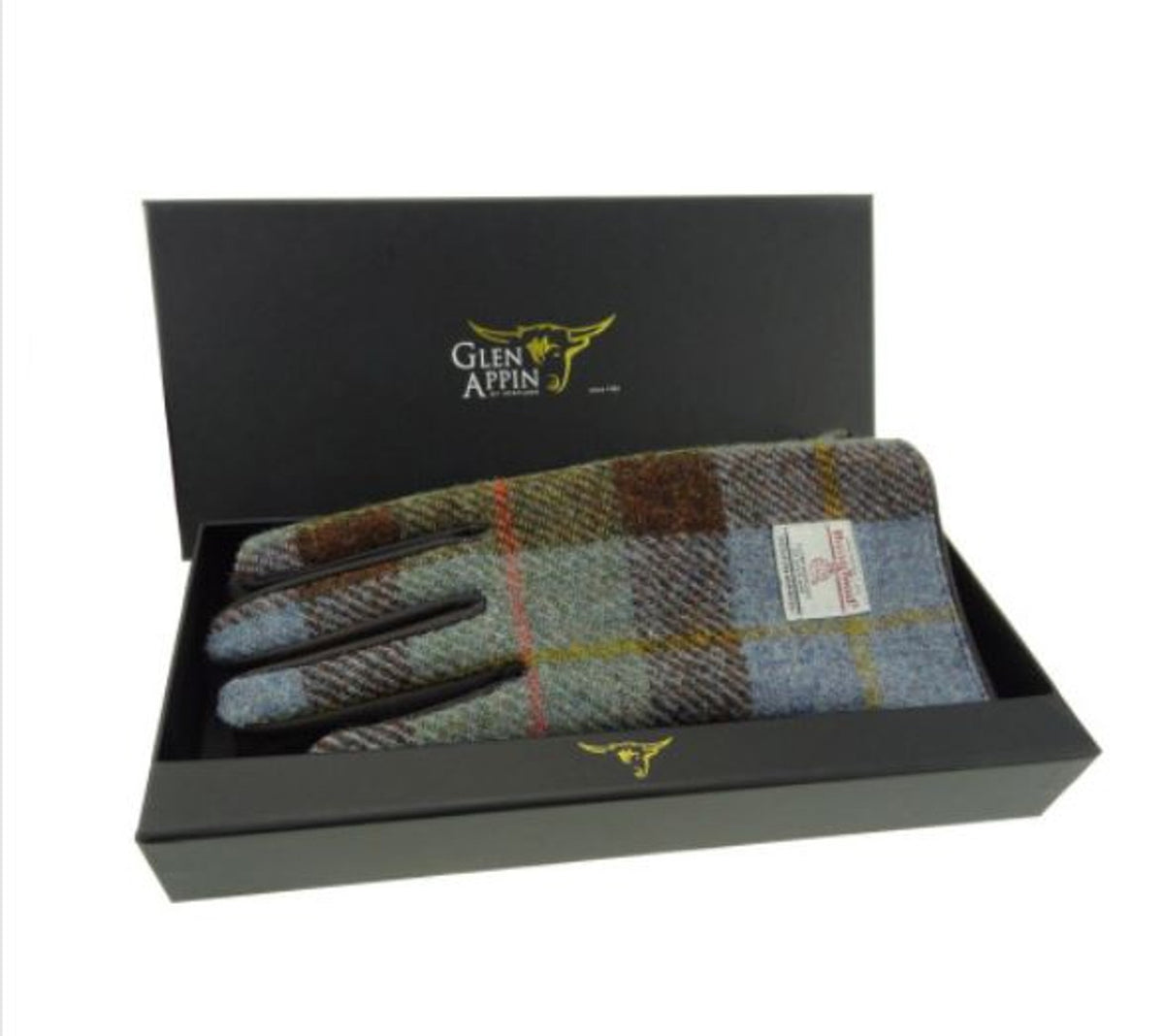 Harris Tweed & Brown Leather Women's Gloves