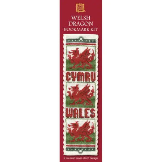 Cross Stitch Bookmark - Welsh Dragon