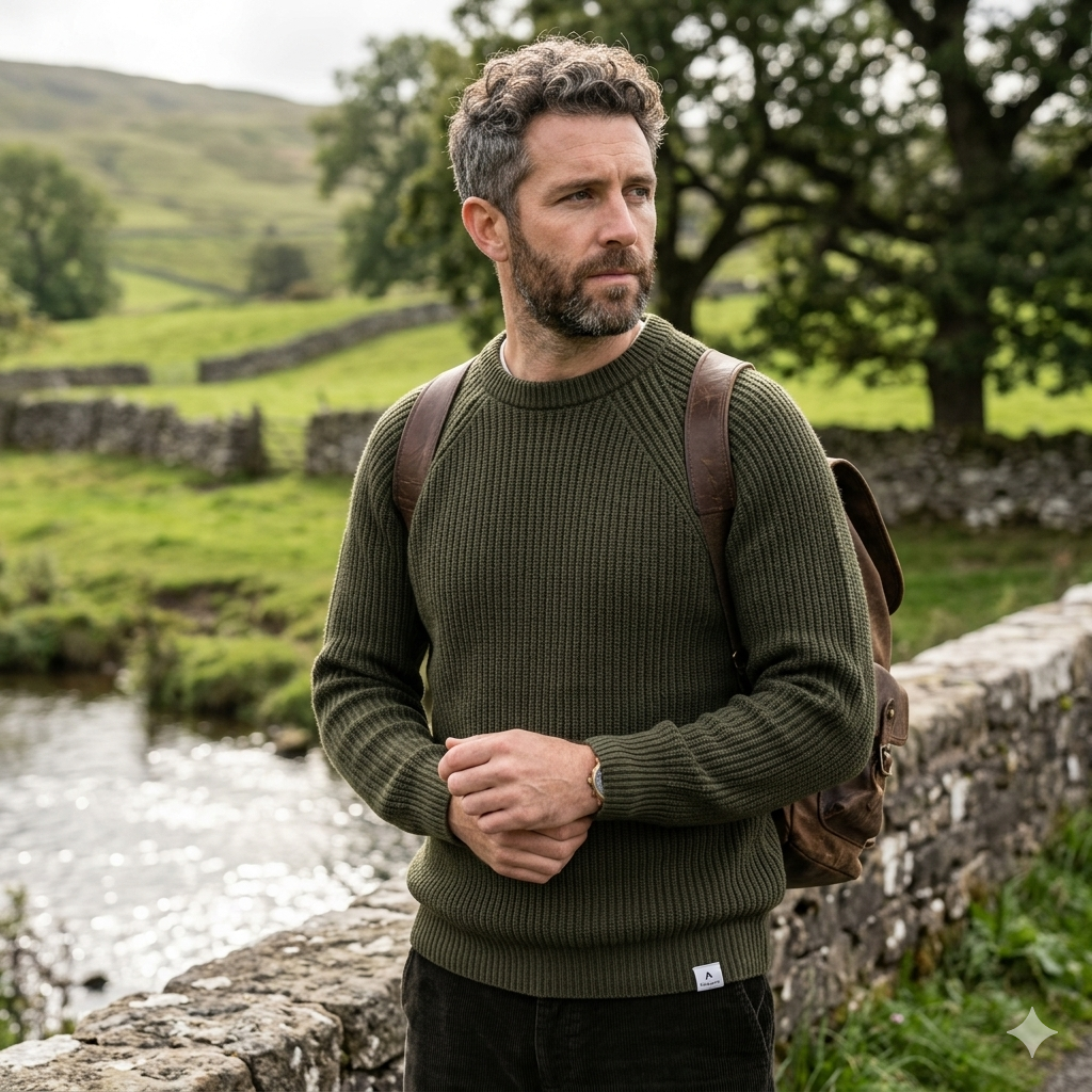 Peregrine | Ford Crewneck Sweater - Olive