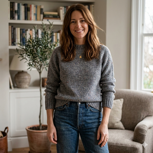 Harley of Scotland | Glenugie Cropped Crewneck Sweater - St Kilda
