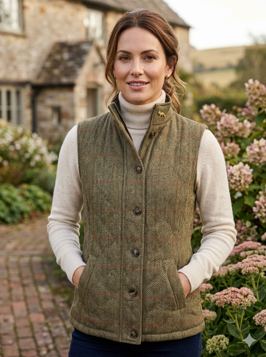 Bucktrout | Harris Tweed Quilted Vest