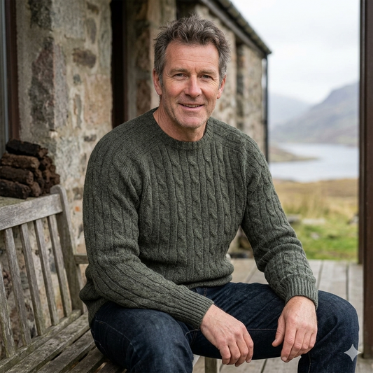 Harley of Scotland | Cable-knit Sweater - Scots Pine