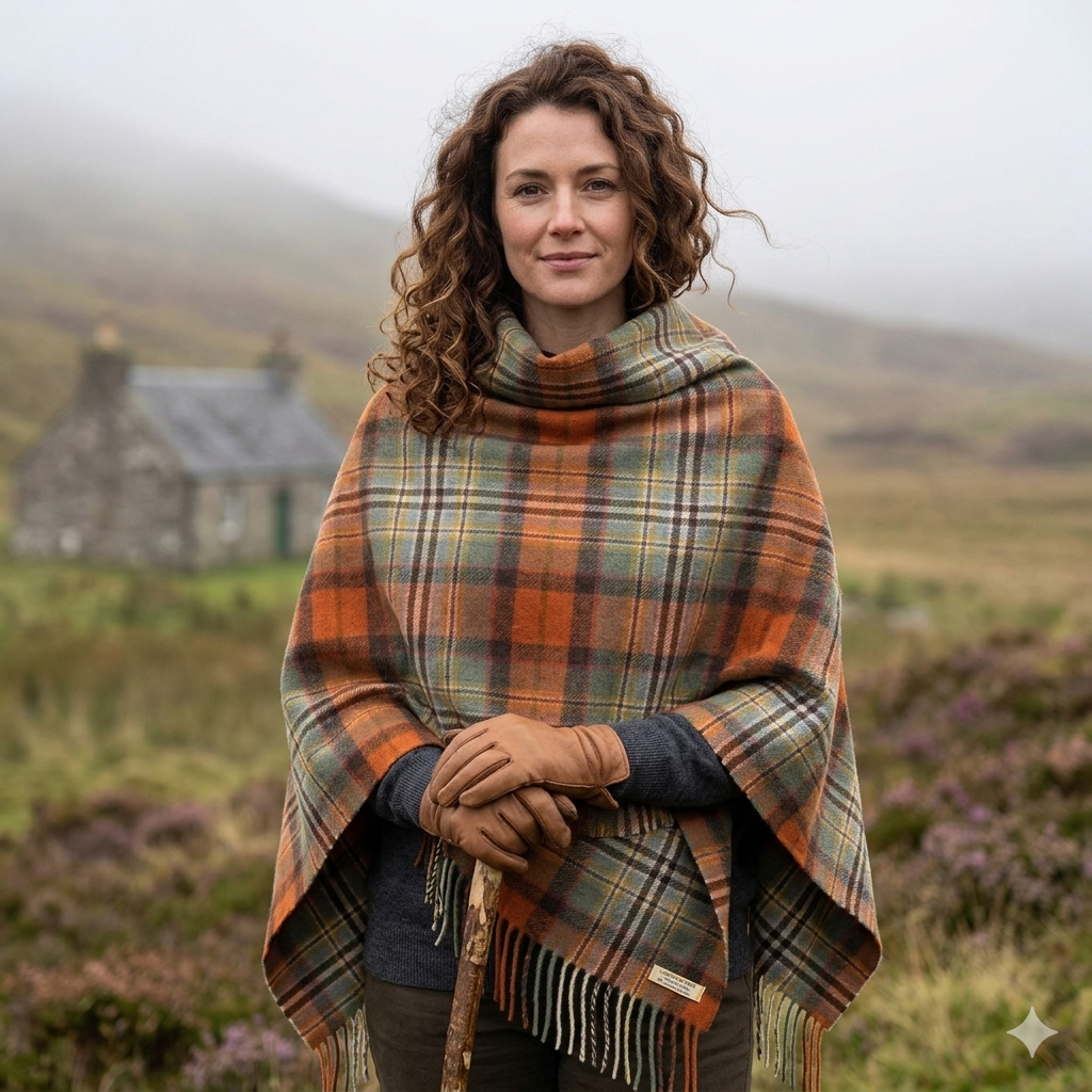 Lochcarron | Tartan Lambswool Wrap - Dundee Old Weathered