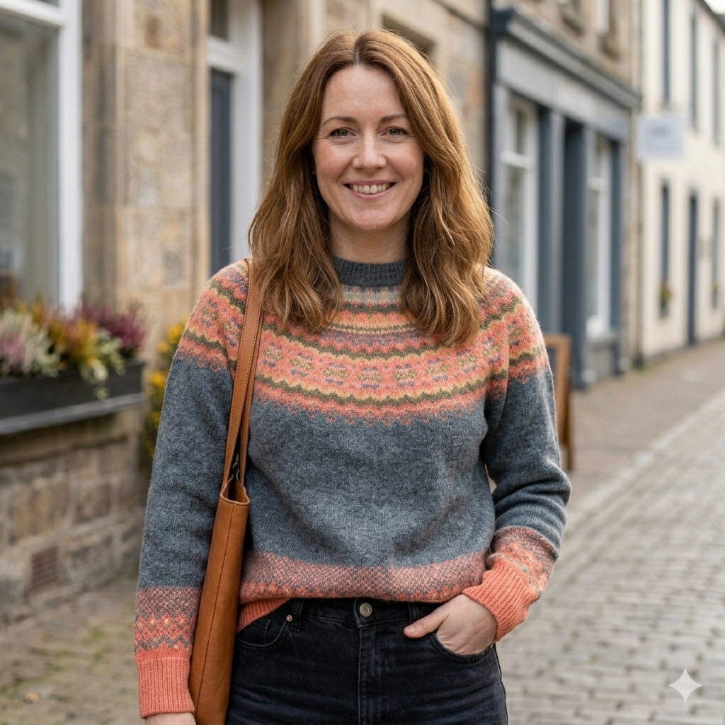 Harley of Scotland | Fair Isle Sweater - Verdigris
