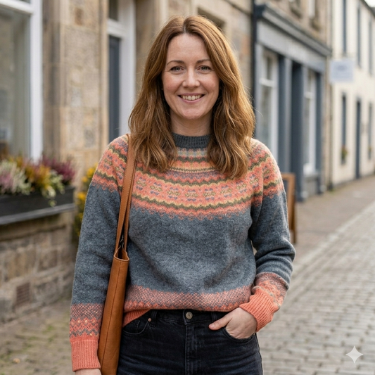 Harley of Scotland | Fair Isle Sweater - Verdigris