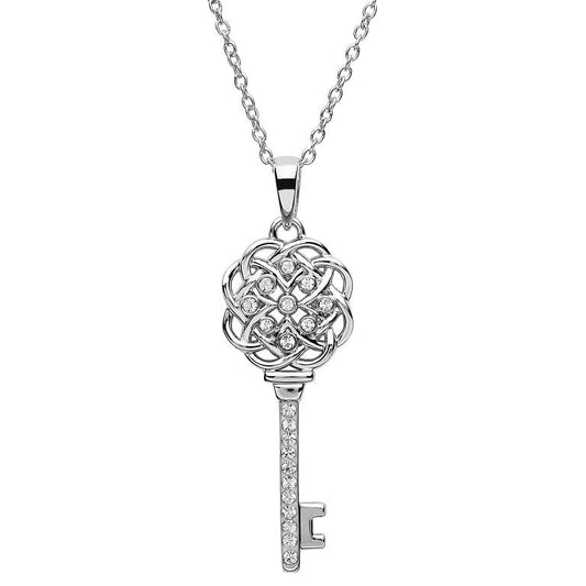 Shanore | Sterling Silver Celtic Knot Key Pendant