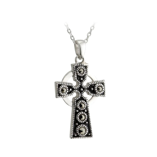 Solvar | Marcasite Celtic Cross Pendant