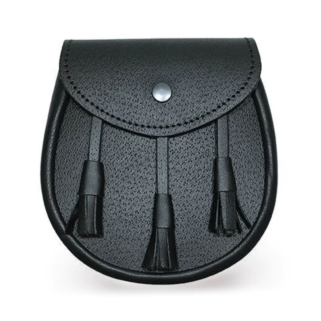 Sporting Day Sporran | Black Leather