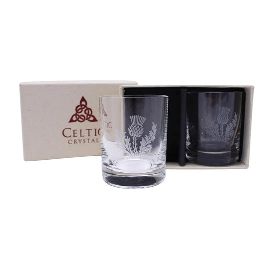 Burns Crystal | Thistle Whisky Dram Pair