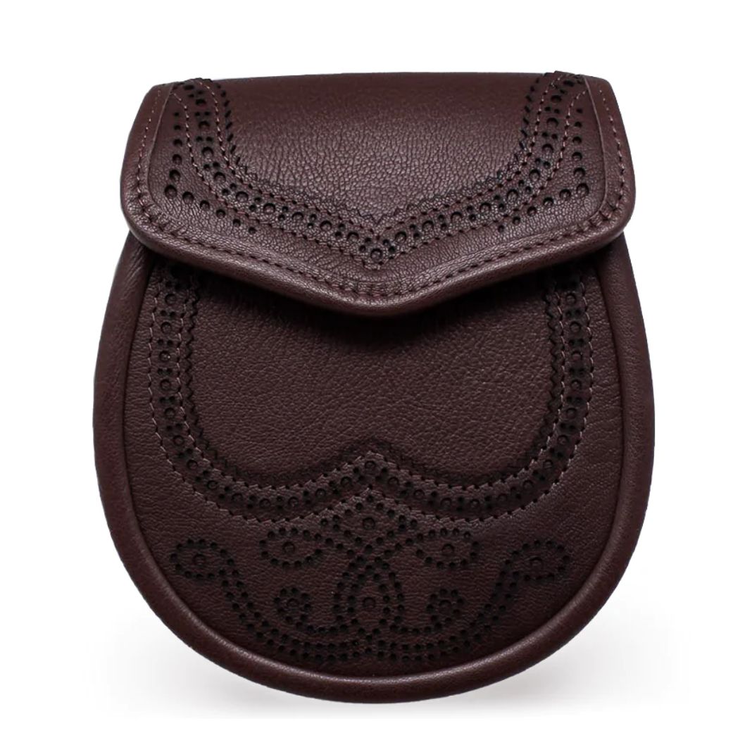 Semi-formal Sporran | Brown Kid Leather