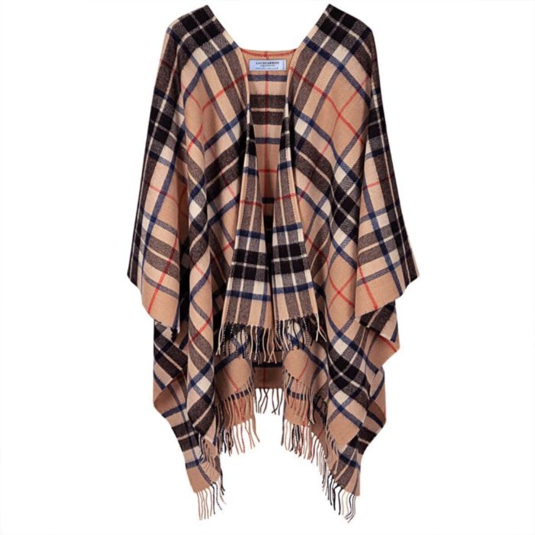 Lochcarron | Tartan Lambswool Wrap - Thomson Camel