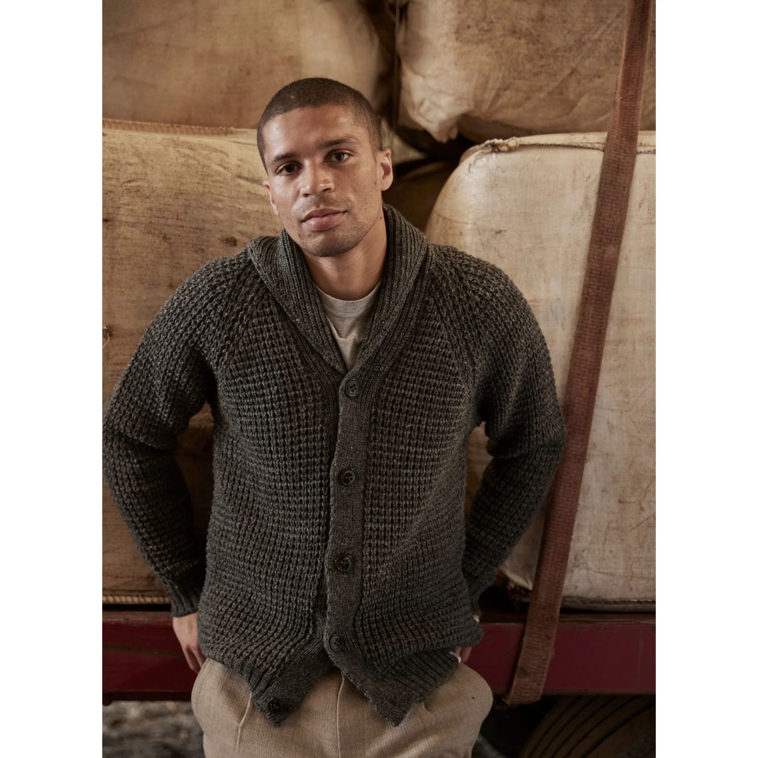 Peregrine | Shawl Collar Cardigan - Nimbus
