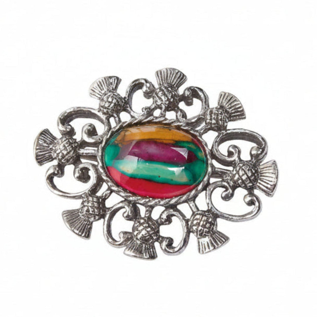 Alyth Thistle Heathergem Brooch | The Scottish Company | Toronto