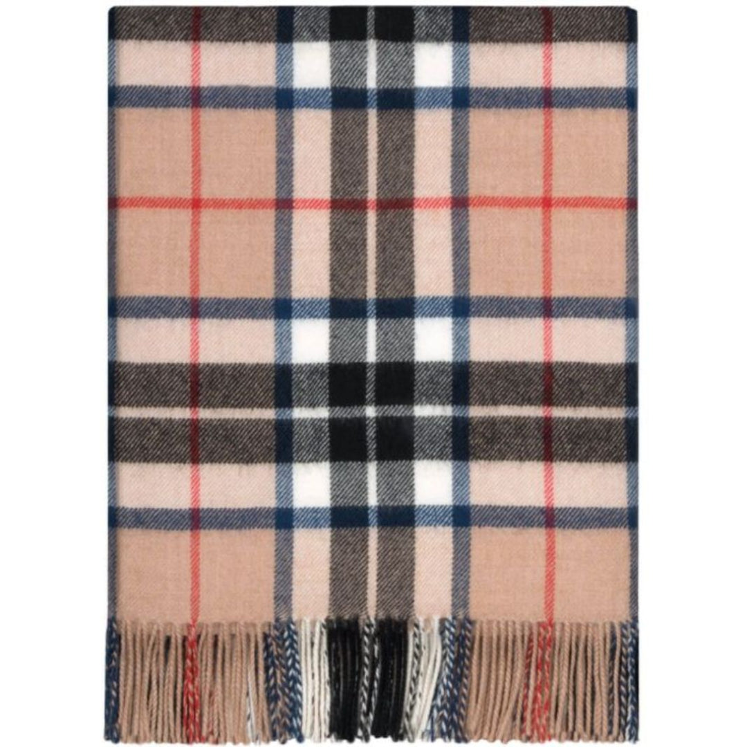 Lochcarron | Tartan Lambswool Blanket - Thomson Camel