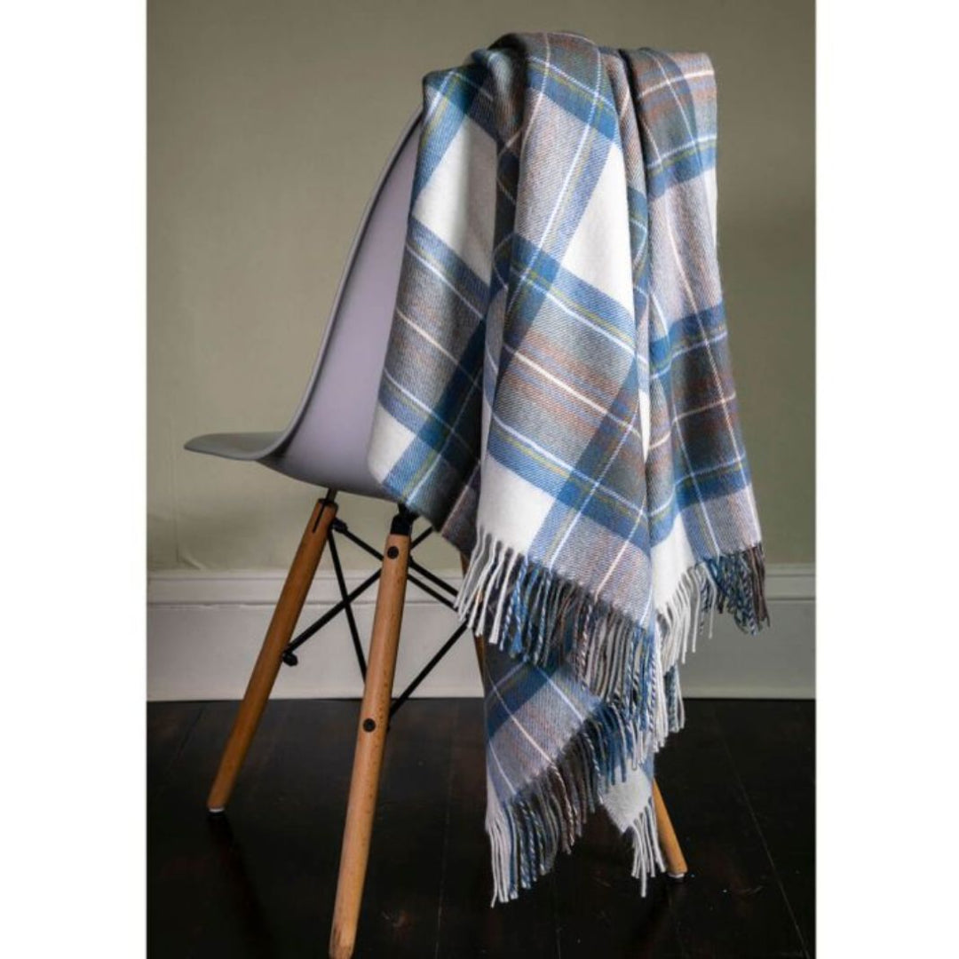Lochcarron | Tartan Lambswool Blanket - Stewart Blue Dress