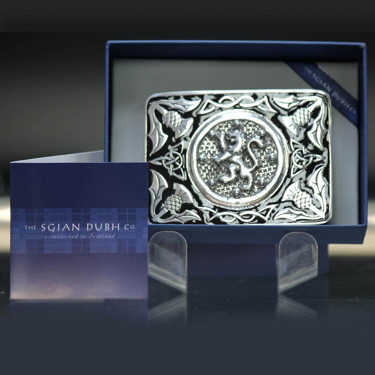 The Scottish Company  | Belt Buckle | Lion Rampant | Gift Box