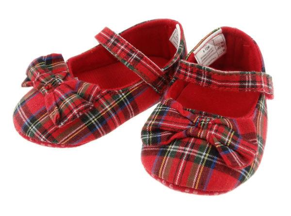Tartan Baby Shoes with Bow - Royal Stewart