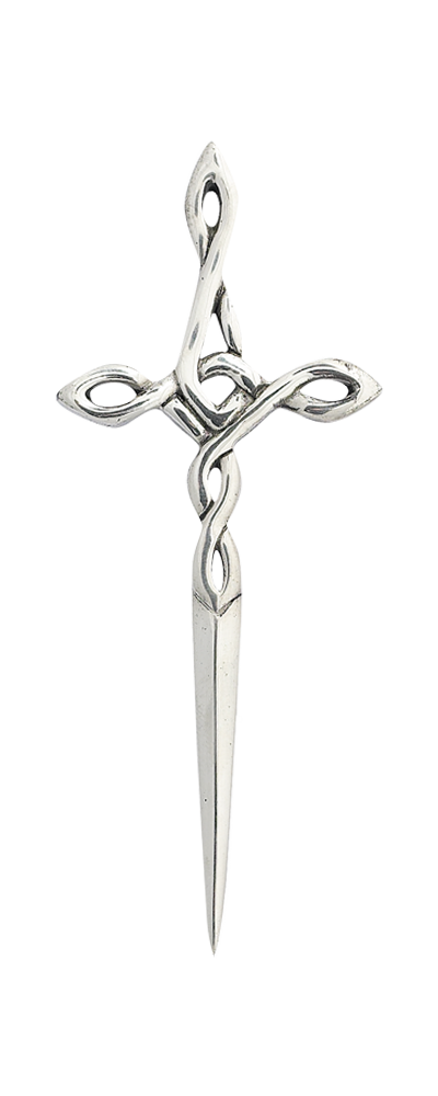 Kilt Pin | Polished Pewter Celtic Knot